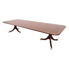 Baker Furniture Stately Homes Georgian Mahogany Dining Table  Newly Refinished