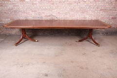 Baker Furniture Stately Homes Georgian Mahogany Dining Table, Newly Restored