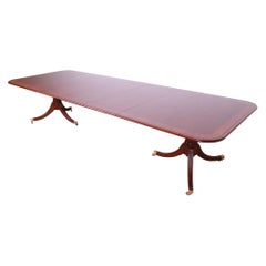 Baker Furniture Stately Homes Georgian Mahogany Double Pedestal Dining Table