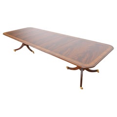 Baker Furniture Stately Homes Georgian Mahogany Double Pedestal Dining Table