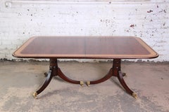 Baker Furniture Stately Homes Inlaid and Banded Georgian Extension Dining Table