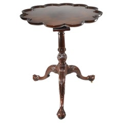 Baker Furniture Stately Homes Mahogany Chippendale Pie Crust Tilt Top Table