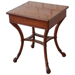 Baker Furniture Stately Homes Mahogany Claw Foot Side Table