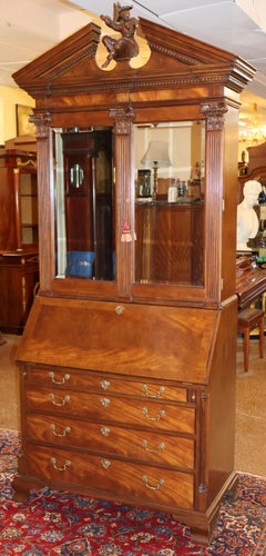 Baker Furniture Stately Homes Mahogany Georgian Style Drop Secretary Desk