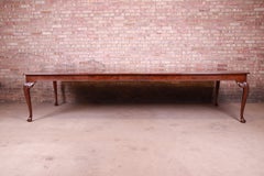 Baker Furniture Stately Homes Queen Anne Walnut Dining Table, Newly Refinished