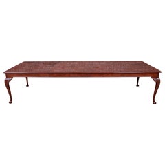 Baker Furniture Stately Homes Queen Anne Walnut Dining Table, Newly Refinished