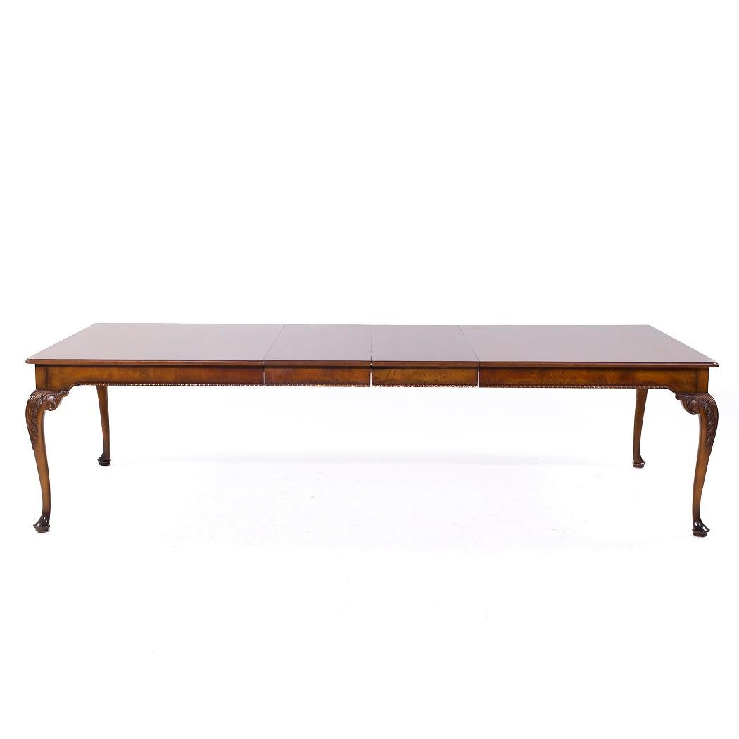 Table de salle à manger Queen Anne extensible Baker Furniture Stately Homes en vente 4