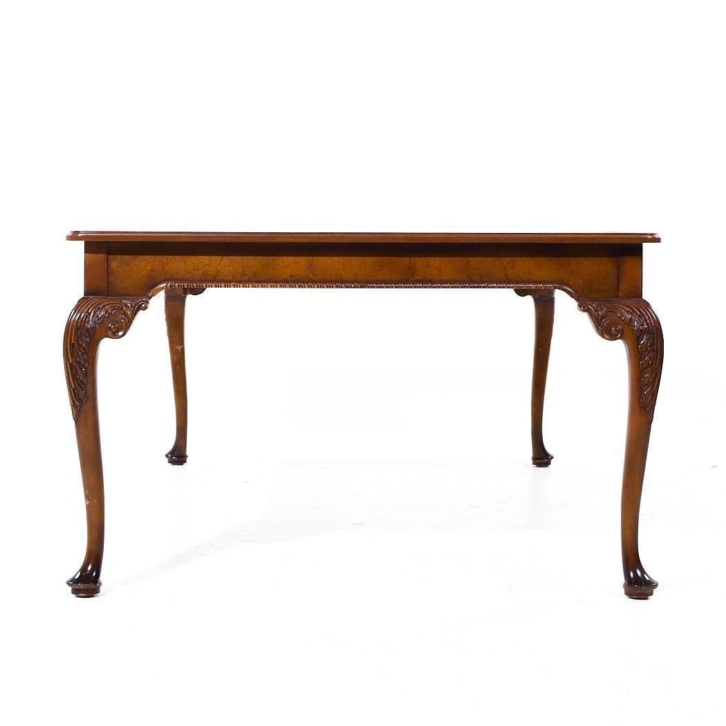 Table de salle à manger Queen Anne extensible Baker Furniture Stately Homes Bon état - En vente à Countryside, IL