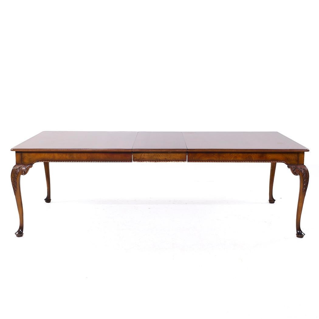 Table de salle à manger Queen Anne extensible Baker Furniture Stately Homes en vente 1