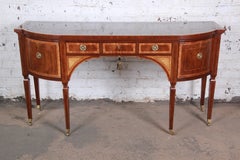 Baker Möbel Stately Homes Sheraton Bow Front Intarsien Mahagoni Sideboard