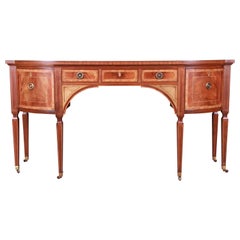 Baker Furniture Stately Homes Sheraton Bow Front Mahogany Sideboard, Restored