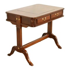Baker Furniture Style American Empire Carved Mahogany Game Table, Circa 1970s