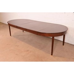 Baker Furniture Style Antique French Regency Louis XVI Mahogany Dining Table