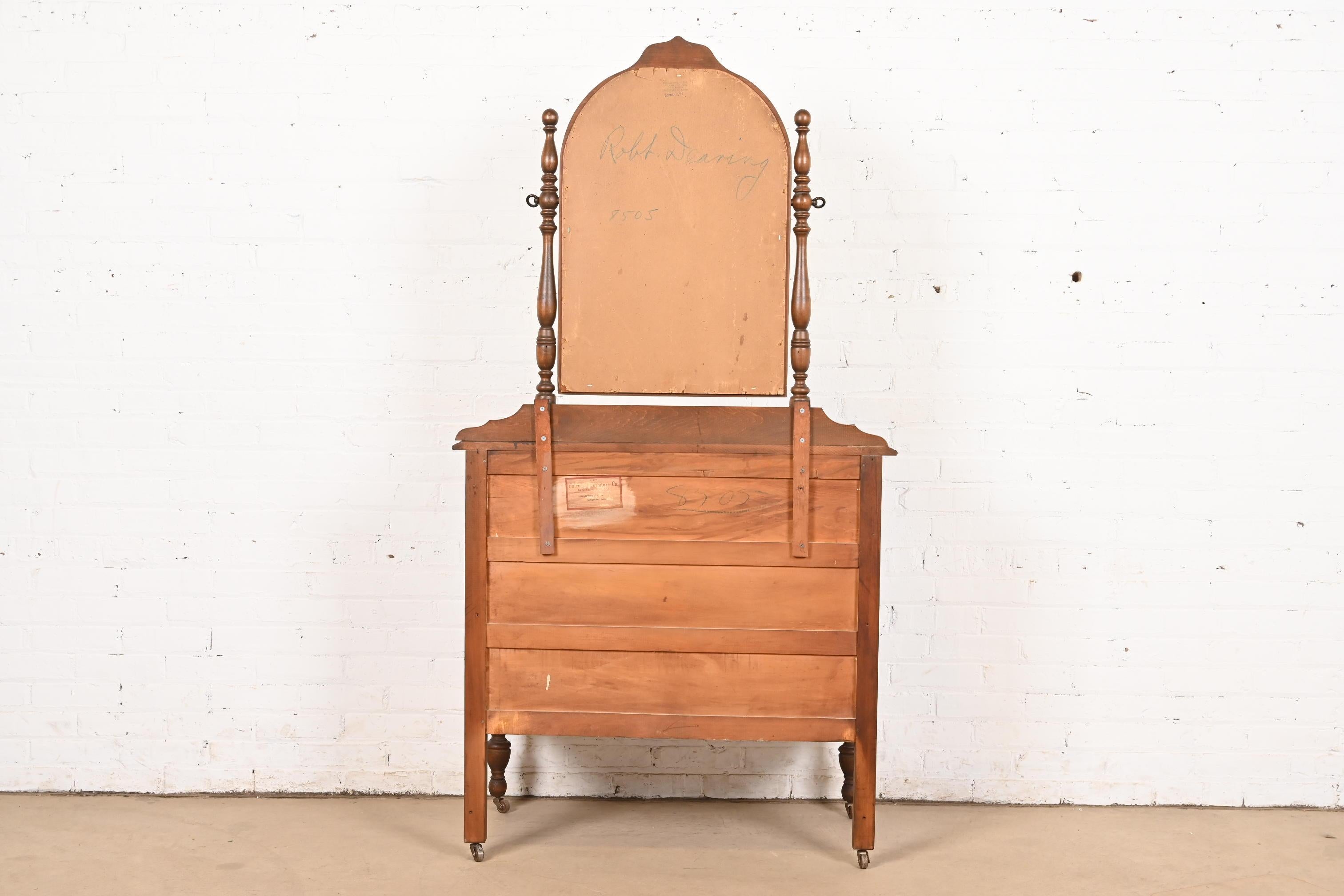 Baker Möbel Stil Antique French Regency Louis XVI Mahagoni Eitelkeit Kommode im Angebot 5