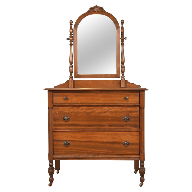 Antique Vanity Dresser With Mirror - 13 For Sale on 1stDibs | vintage  vanity dresser with mirror, antique vanity with mirror, old vanity dresser  with mirror