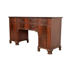 Baker Furniture Style Chippendale Mahogany Sideboard Buffet, Circa 1940s