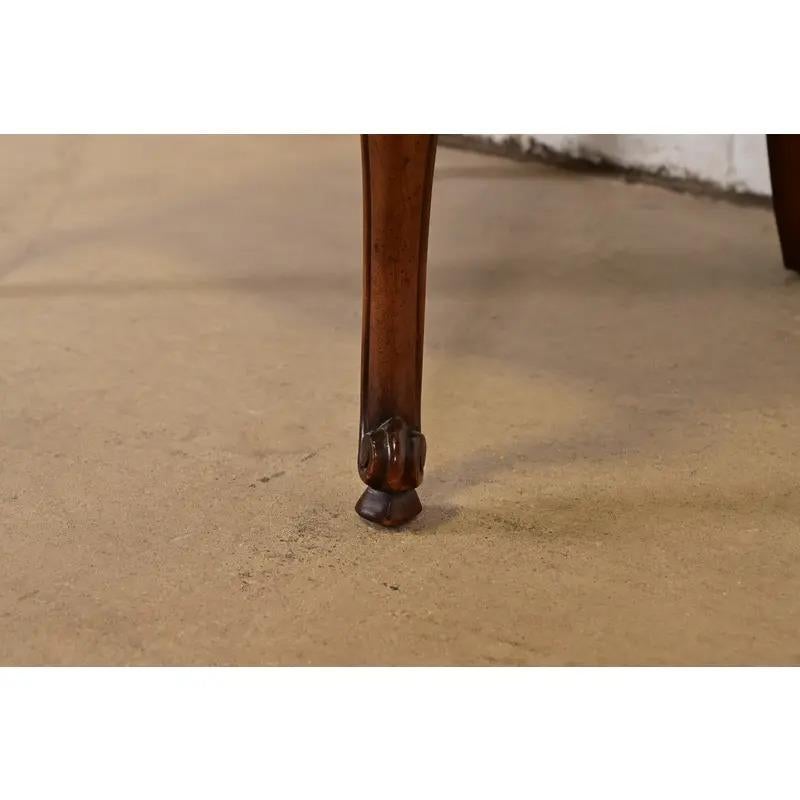 Baker Furniture Style French Provincial Louis XV Cane Back Dining Chairs, Pair (Polster) im Angebot