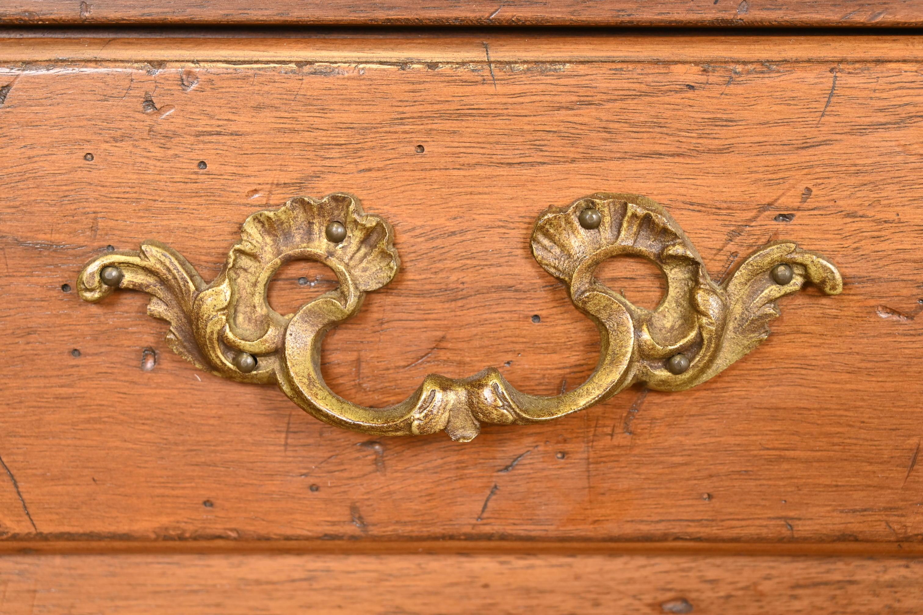 Baker Furniture Style French Provincial Louis XV Walnut Drop Front Secretary  For Sale 6