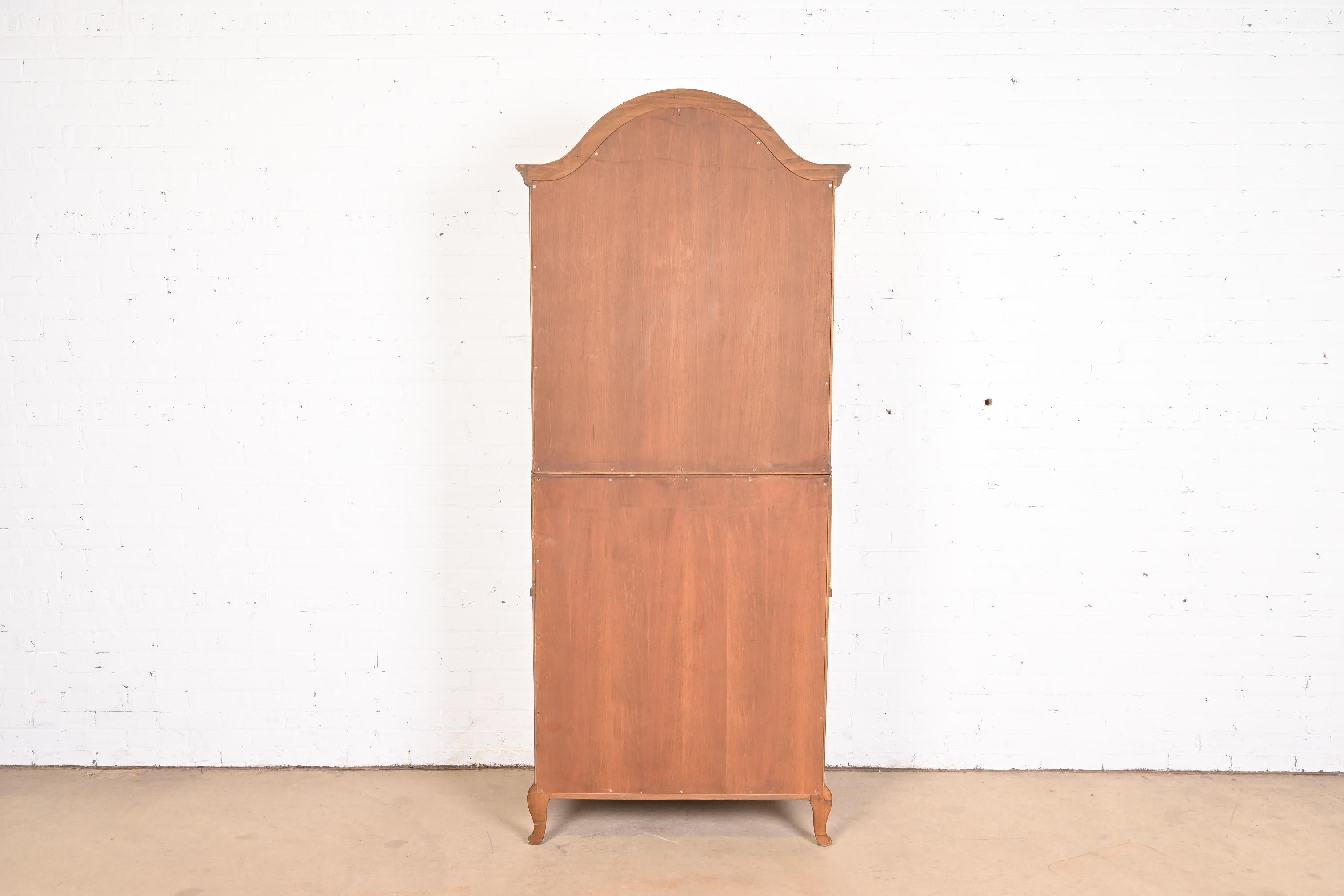 Baker Furniture Style French Provincial Louis XV Walnut Drop Front Secretary 8