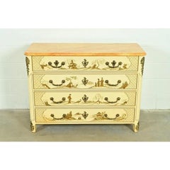 Baker Furniture Style French Regency Louis XVI Chinoiserie Dresser Chest