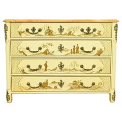 Baker Furniture Style French Regency Louis XVI Chinoiserie Dresser Chest
