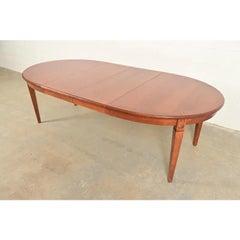 Baker Furniture Style French Regency Walnut Dining Table, Newly Refinished