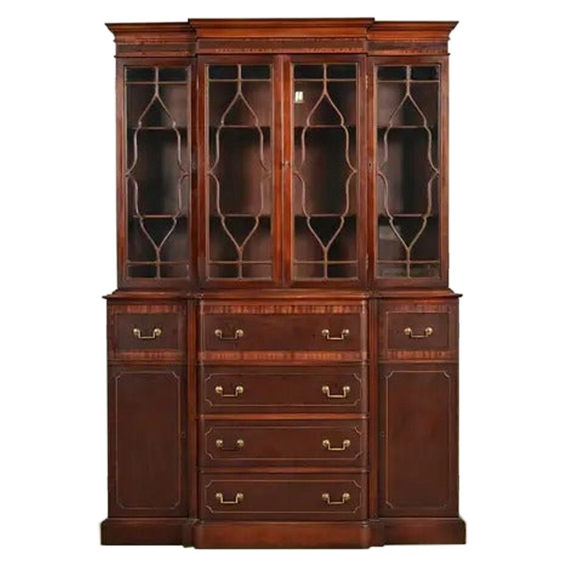 Mueble Baker Estilo Georgiano Armario Librería de caoba con bandas de separación