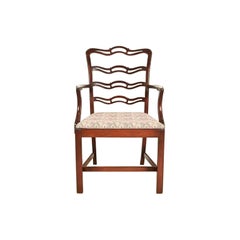 Baker Furniture Style Georgian Carved Mahogany Armchair
