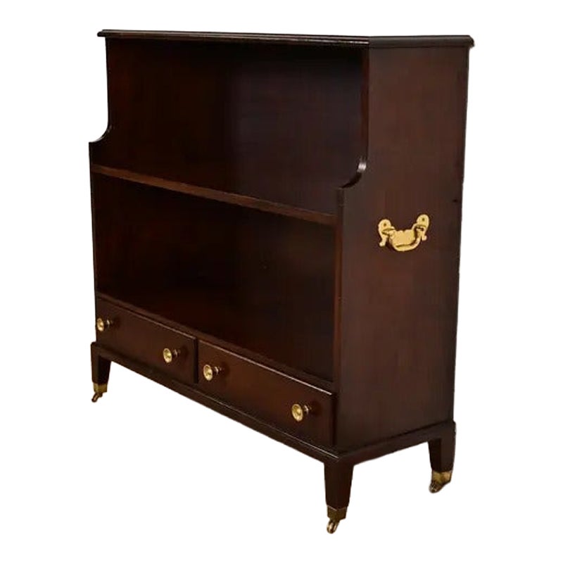 Baker Furniture Style Georgian Carved Mahogany Bookcase