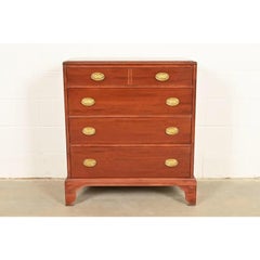 Baker Furniture Style Georgian Carved Mahogany Dresser or Chest of Drawers