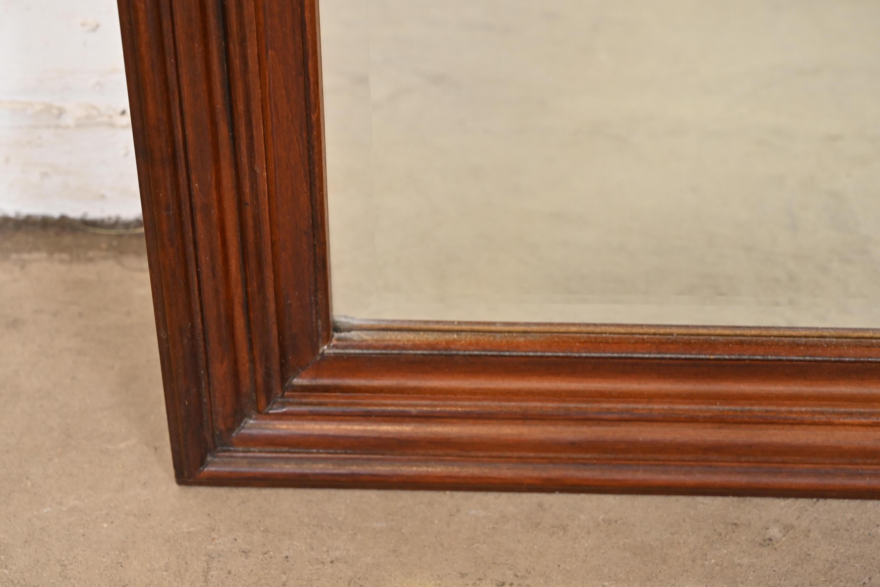 Baker Furniture Style Georgian Carved Mahogany Framed Wall Mirror 3