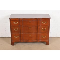 Baker Furniture Style Georgian Carved Solid Mahogany Chest of Drawers
