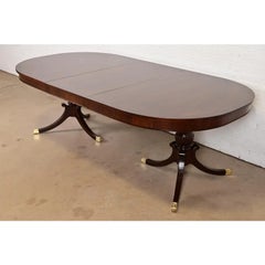 Baker Furniture Style Georgian Extension Dining Table, Newly Refinished