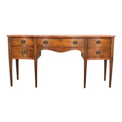 Baker Furniture Style Georgian Flame Mahogany Sideboard Credenza