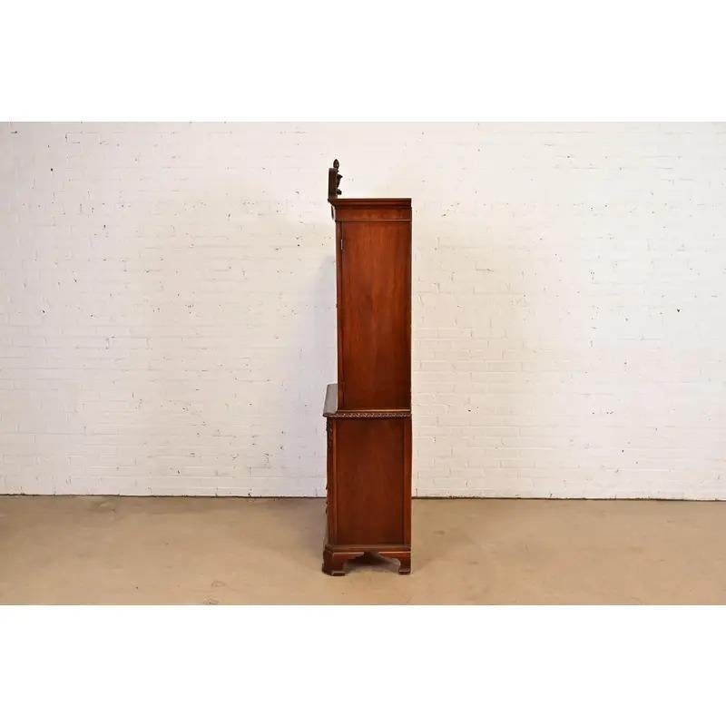 Mobile Baker in stile georgiano in mogano, armadio libreria a scomparsa, CIRCA 1960 in vendita 5