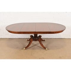 Baker Furniture Style Georgian Mahogany Extension Dining Table, Newly Refinished