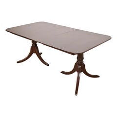 Baker Furniture Style Georgian Mahogany Extension Dining Table, Newly Refinished