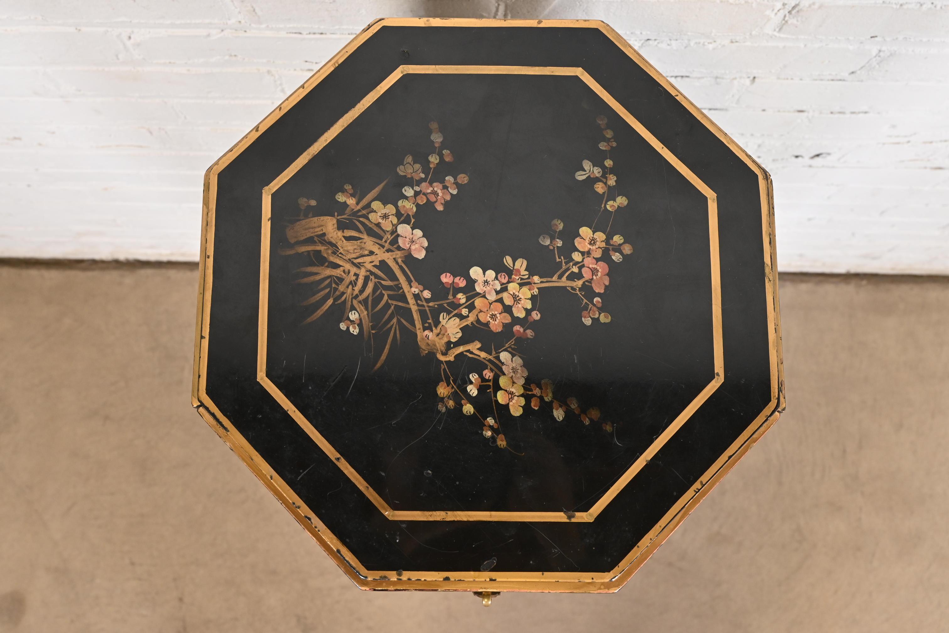 Baker Furniture Style Hollywood Regency Chinoiserie Hand Painted Lingerie Chest 4