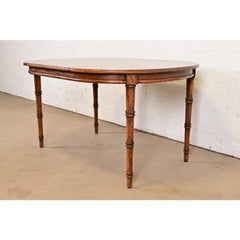 Baker Furniture Style Hollywood Regency Extension Dining Table, Circa 1970s