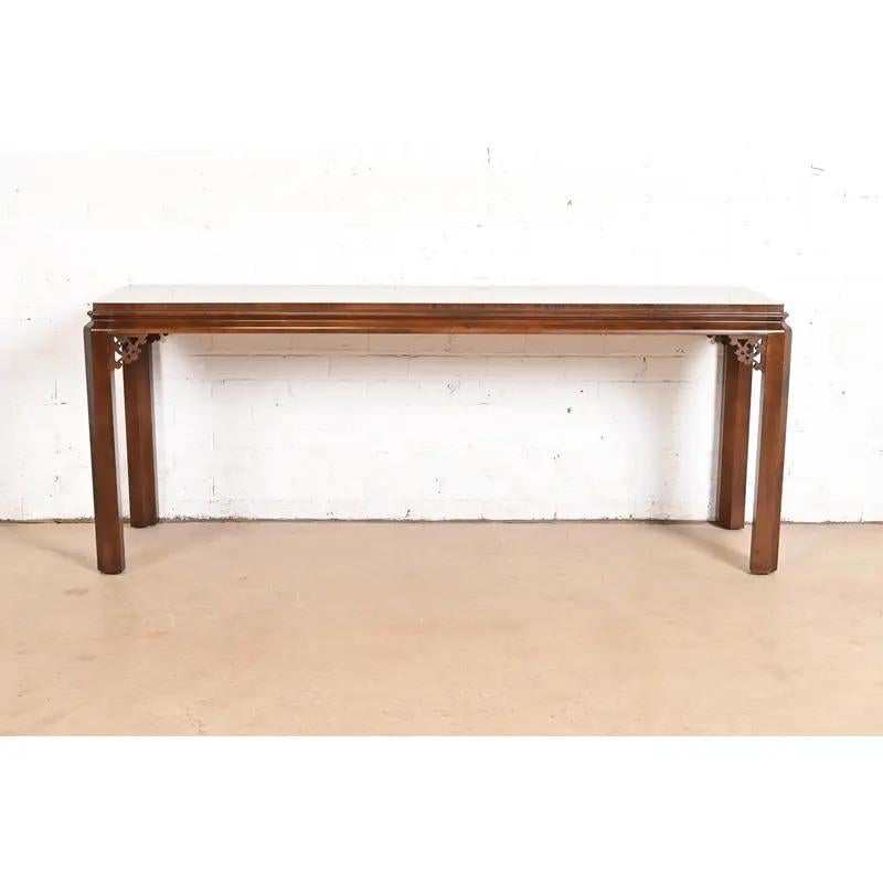 Mesa consola de caoba estilo Hollywood Regency de Baker Furniture, Circa 1960s en venta 4