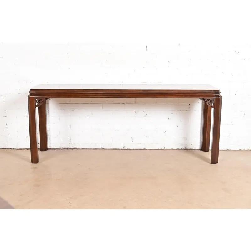 Mesa consola de caoba estilo Hollywood Regency de Baker Furniture, Circa 1960s Estadounidense en venta