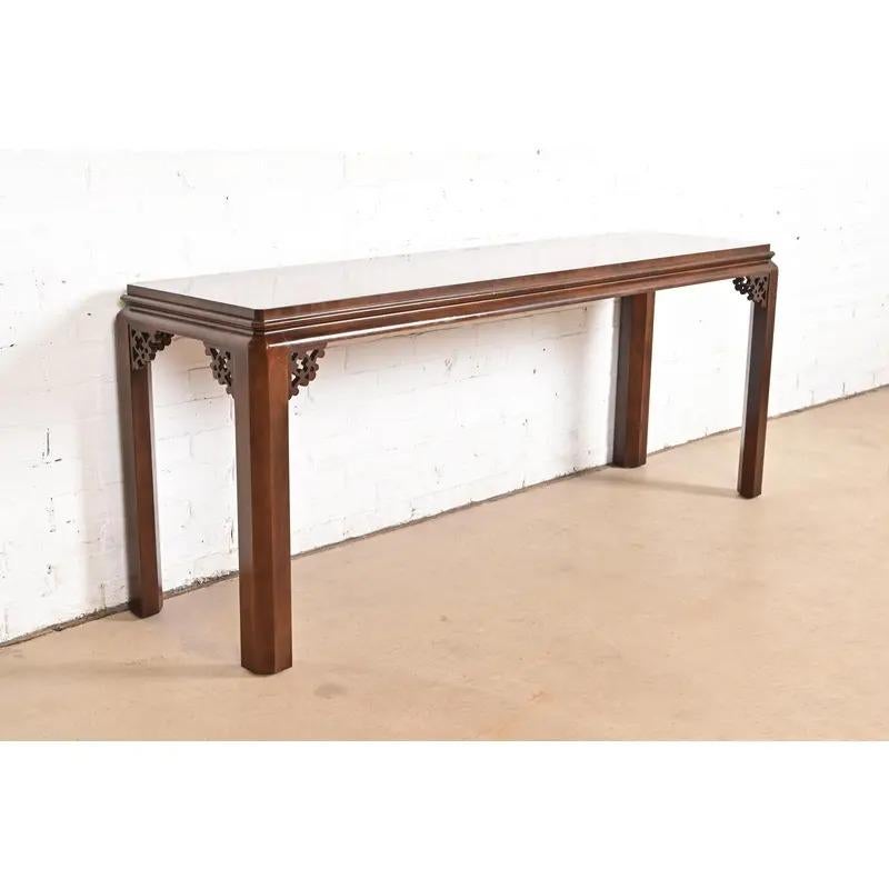 Mesa consola de caoba estilo Hollywood Regency de Baker Furniture, Circa 1960s en Bueno estado para la venta en South Bend, IN