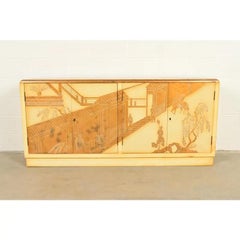 Baker Furniture Style Hollywood Regency Sideboard Credenza, Circa 1970s