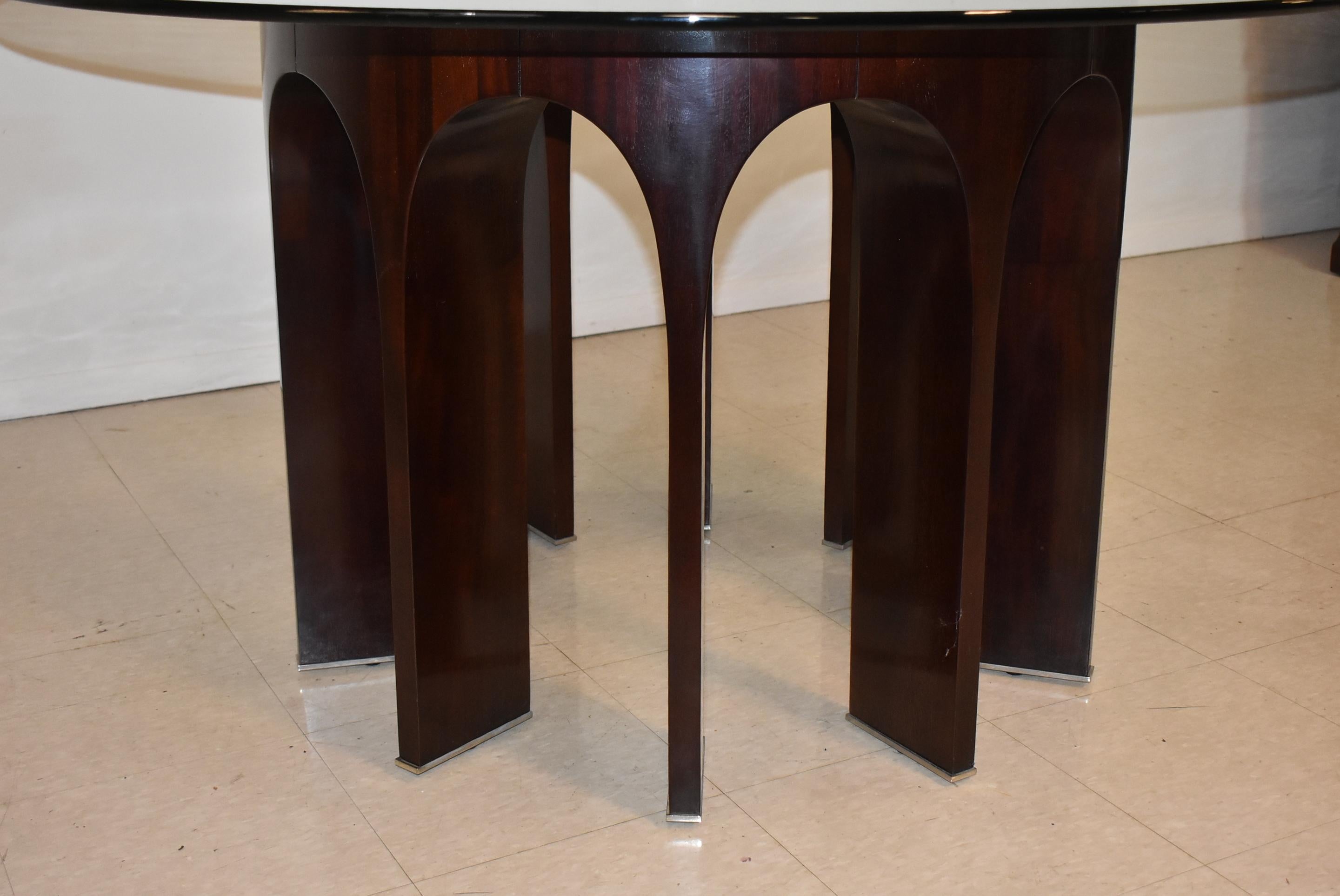 20th Century Baker Furniture Thomas Pheasant Arcade Design Round Dining Table