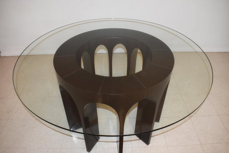 Baker Furniture Thomas Pheasant Arcade Design Round Dining Table