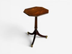 Baker Furniture, Tilt-Top End Table, Mahogany, Rosewood, Brass, USA, 1970s