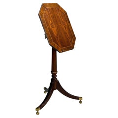 Baker Furniture, Tilt-Top End Table, Mahogany, Rosewood, Brass, USA, 1970s