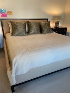 Baker Furniture Tufted Headboard King Bed Frame