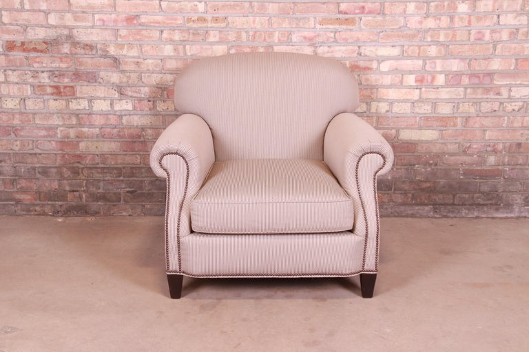 Modern Baker Furniture Upholstered Lounge Chair For Sale