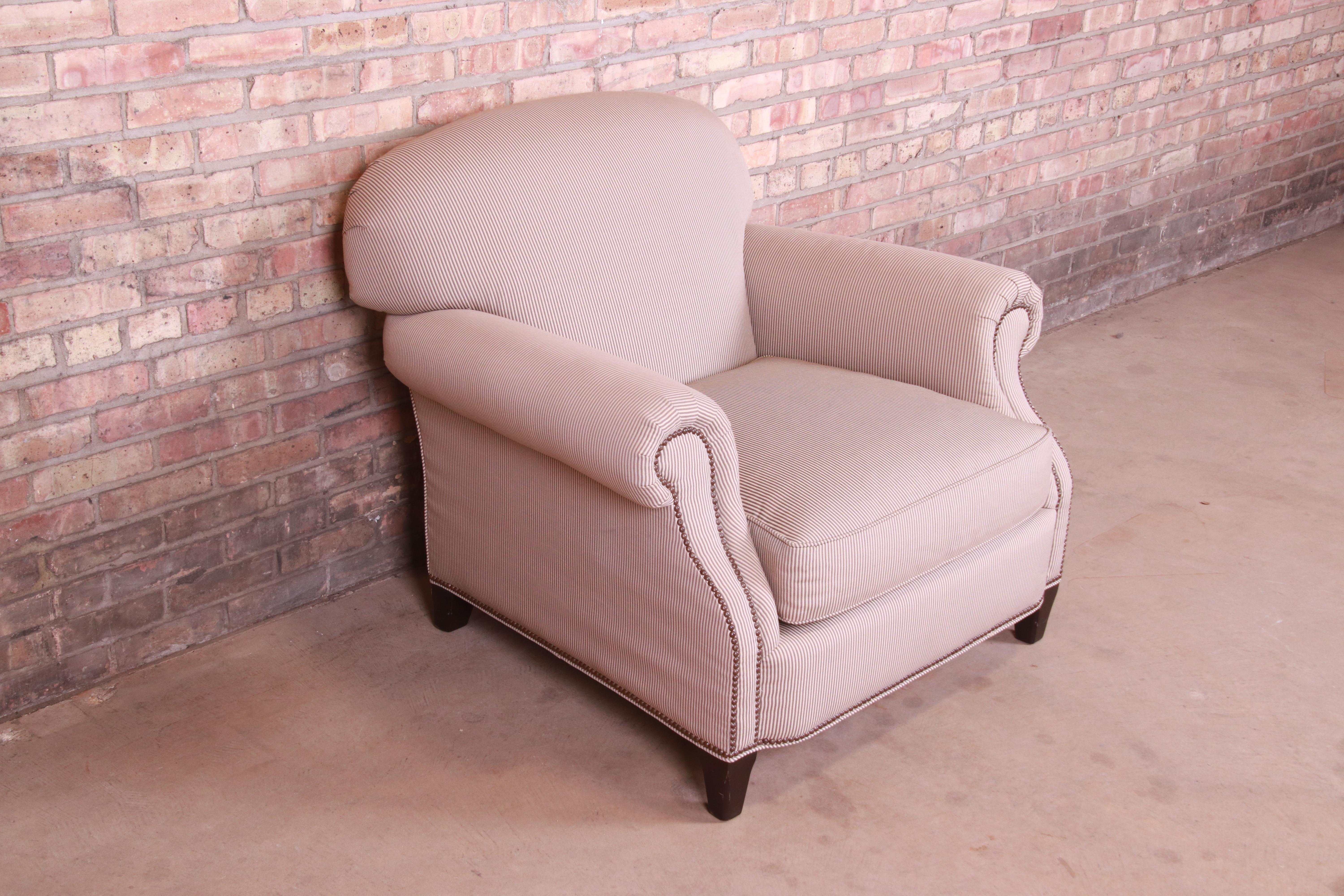 Baker Furniture Upholstered Lounge Chair In Good Condition In South Bend, IN